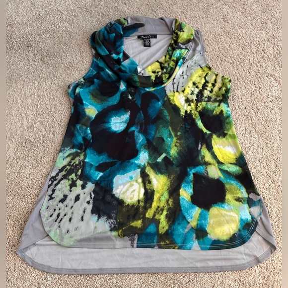 Kenneth Cole New York Tops - Kenneth Cole New York Abstract Sleeveless Cowl Neck Top. Size XL